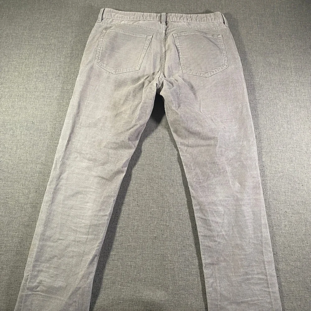 J‎ Crew Flex Slim Fit Corduroy Pants Mens W32 L32 Gray Stretch Cotton Blend